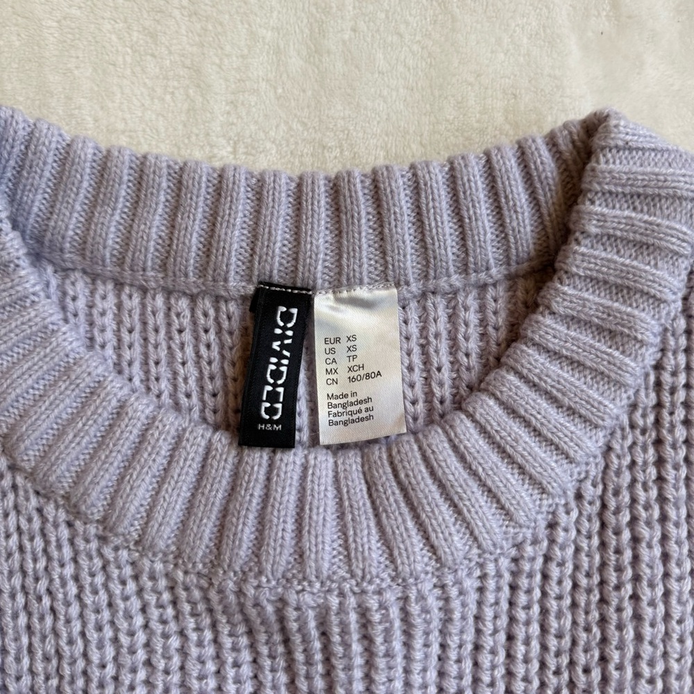 H&M Purple Ribbed Knit Top - Picture 2 of 4